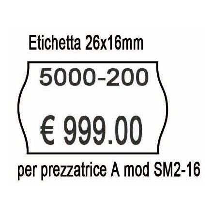 Etichette permanenti 26 x 16 mm