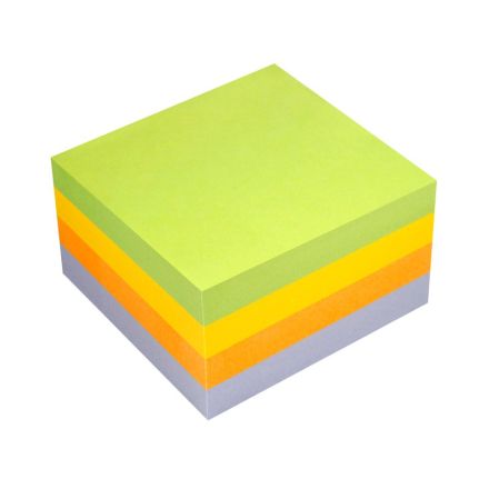 Cubo 400 foglietti adesivi riposizionabili colorati Tak-To - 75x75 mm - Spring