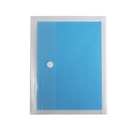 Buste con chiusura in velcro - polipropilene - 21x29,7 cm - con soffietto - neutro