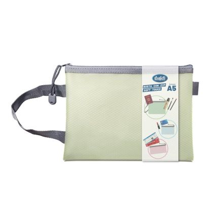Busta con zip soft touch A5 - 17,5x23,5 cm - verde