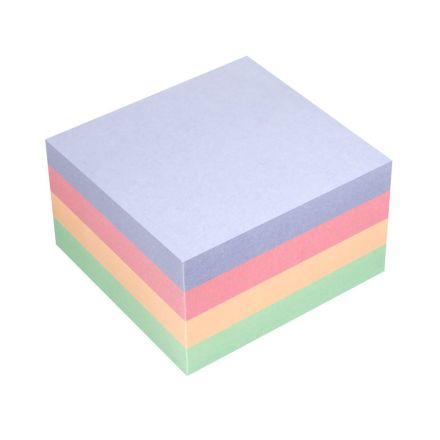 Cubo 400 foglietti adesivi riposizionabili colorati Tak-To - 75x75 mm - Harmony