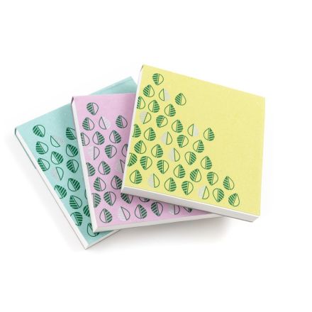 Blocco notes collato I love green - carta riciclata - 15x15 cm