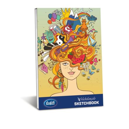 Blocco per schizzi - collato - 21x29,7 cm - liscio - 100 fogli - 55 g