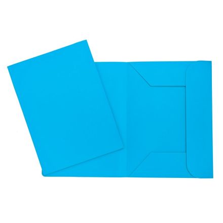 Cartelline 3 lembi Arcobaleno - cartoncino - 190 g/mq - 33,5x24,5 cm - azzurro - conf. 20 pz