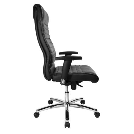 Sedia direzionale Prestige in pelle nera