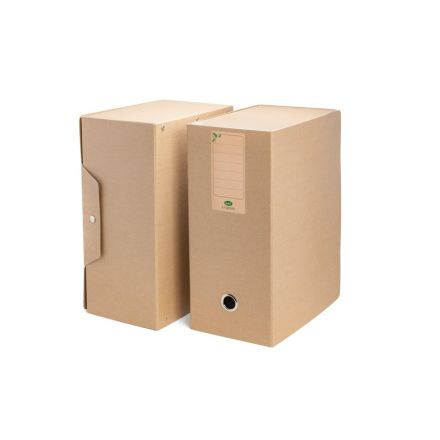 Scatola progetti con bottone I love green - Dorso 15 cm - 34x24 cm - avana