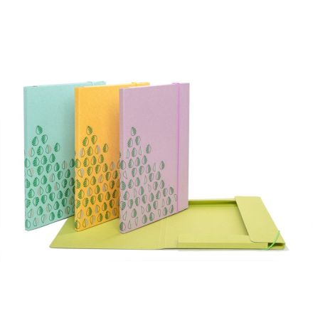 Cartellina con elastico I love green - 34x26cm - dorso 1 cm - colori assortiti