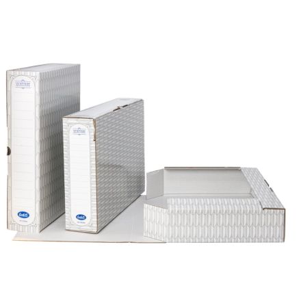 Scatola archivio Secretaire - Dorso 8 cm - 35x24 cm - grigio