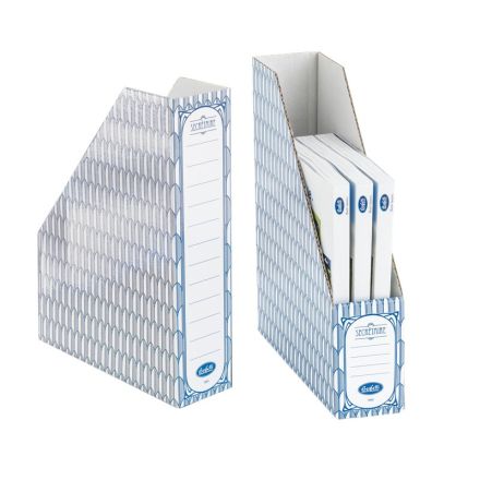 Scatola portariviste Secretaire Dorso 8 cm - 33x25 cm - blu