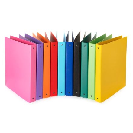 Cartella - 4 anelli tondi - Diametro 30 mm - 30x22- colori assortiti