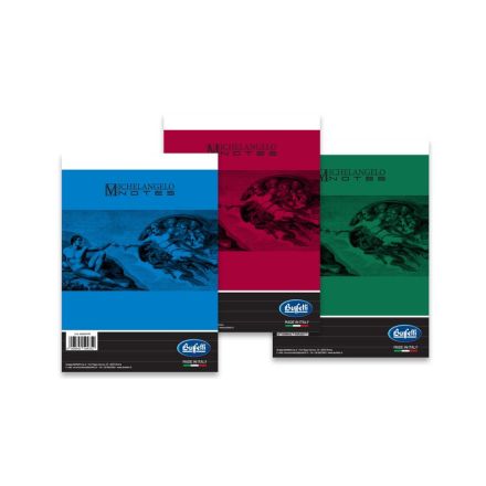 Blocco notes Michelangelo - A5 - 1R - Righe da 1mm - punto metallico - 70 fogli da 60g/mq