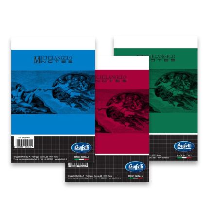 Blocco notes Michelangelo - A6 - 5M - Quadretto da 5mm - punto metallico - 70 fogli da 60g/mq