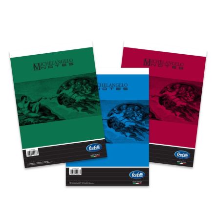 Blocco notes Michelangelo - A4 - 5M - Quadretto da 5mm - punto metallico - 70 fogli da 60g/mq