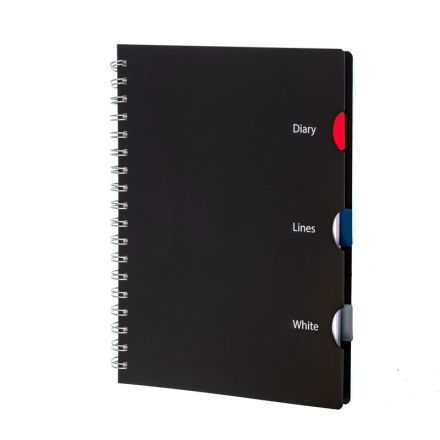 Settimanale + notes a righe e bianco - 2026 - f.to 17x24 cm