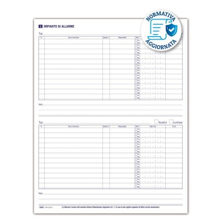 Registro della sicurezza e dei controlli per la prevenzione incendi - 48 pagine - 31x24,5 cm