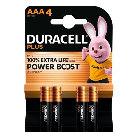 Pile Duracell Plus - ministilo - AAA - 1,5 V - conf. 4 pile