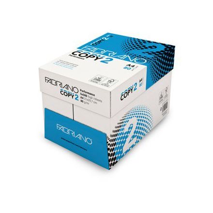 Conf. 5 risme carta per fotocopie Fabriano Copy 2 - A4 - 21x29,7 cm - 80 g