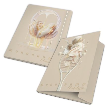 Cartellina 3 lembi con elastico CHOCOLATE WHITE - dorso 1,2 cm