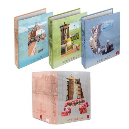 Cartella DREAM CITIES Pigna - 4 anelli tondi - Diametro 30 mm