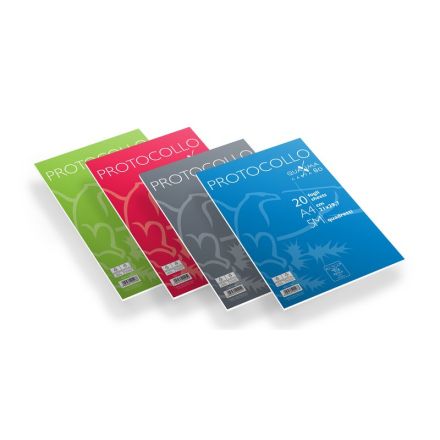 Confezione 20 fogli protocollo - 4M - Quadretto da 4mm