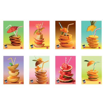 Maxi Quaderno Pigna Fruits - 0C - Righe con margine