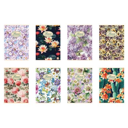 Maxi Quaderno Nature Flowers - carta Riciclata - 0Q - Quadretto da 5mm con margine