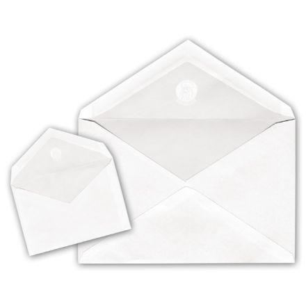 Buste classiche bianche - Chiusura taglio a Punta - 12x18 cm 70 g - conf. 500 pz.