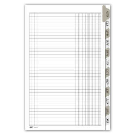 Registro Scadenzario gennaio/dicembre - 8 pagine/mese con spirale - 29,7x21 cm