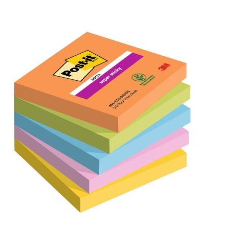 Blocchetti Post-it&#x00AE; Note Super Sticky colorati