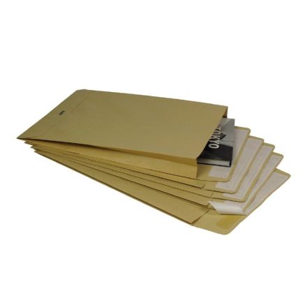 Buste a sacco avana con soffietti laterali - 19x26 cm