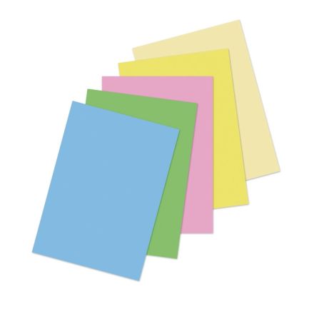 Carta e cartoncini Michelangelo Color A4 - risma da 50 fogli 160g - colori tenui - 5 colori ass.ti