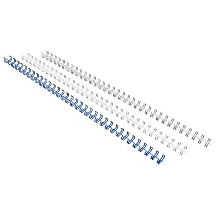 Dorsi metallici a 34 anelli - bianco - Dorso 12,7 mm