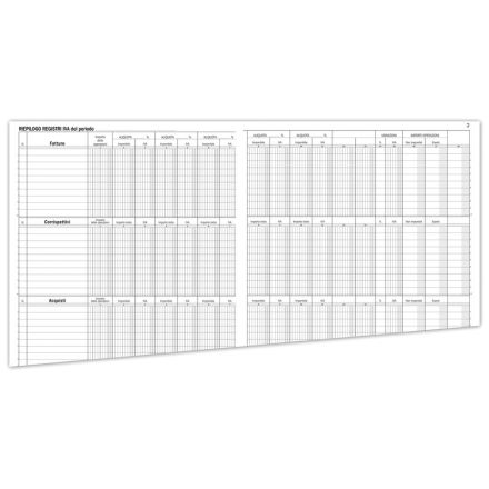 Registro Riepilogativo IVA - 50 pagine prenumerate - 31x24,5 cm