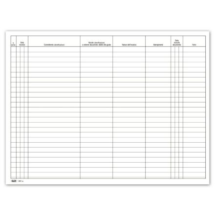 Registro Giornale delle imprese di consulenza per la circolazione dei mezzi di trasporto - 38 pagine prenumerate - 24x31,5 cm