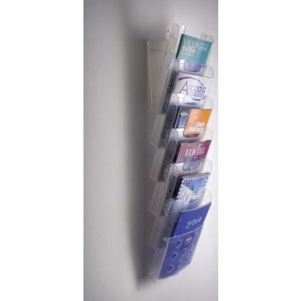 Portadepliant da parete 6 scomparti - 24x15x95 cm