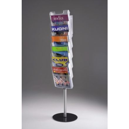 Espositore da terra 6 scomparti - 32x32x130 cm