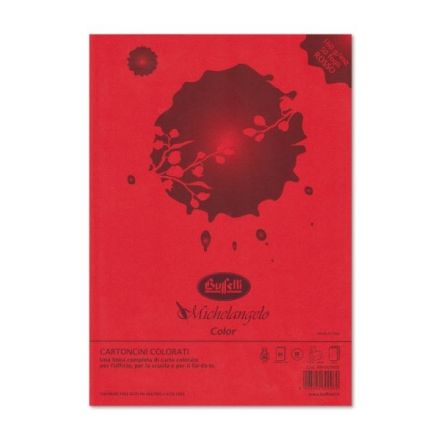 Carta e cartoncini Michelangelo Color A4 - risma da 50 fogli 160g - colori forti - scarlatto
