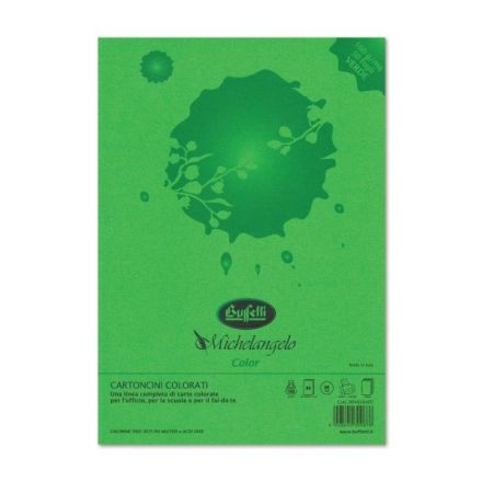 Carta e cartoncini Michelangelo Color A4 - risma da 50 fogli 80g - colori forti - verde