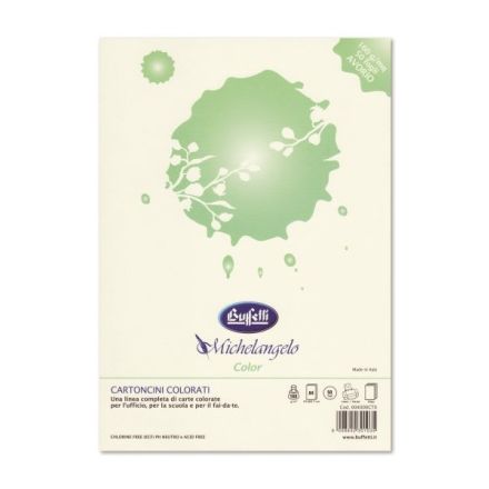Carta e cartoncini Michelangelo Color A4 - risma da 100 fogli 80g - colori tenui - avorio