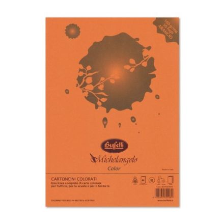 Carta e cartoncini Michelangelo Color A4 - risma da 50 fogli 160g - colori forti - arancio