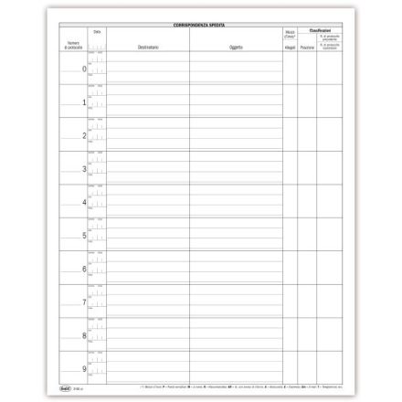 Registro Corrispondenza in partenza - 96 pagine - 31x24,5 cm