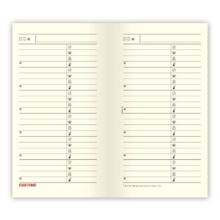 Refill organizer - Fogli per rubrica - carta avorio - formato medio - 9,5x17 cm