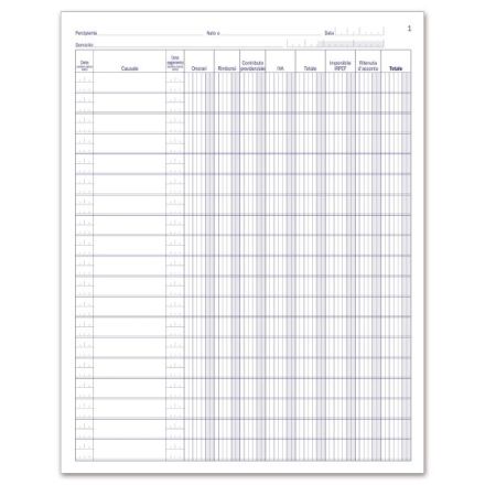 Ritenute di acconto - Registro Compensi a terzi - 48 pagine - 31x24,5 cm