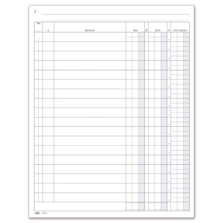 Registro Banca Dare/Avere e Conto scalare - 96 pagine - 31x24,5 cm