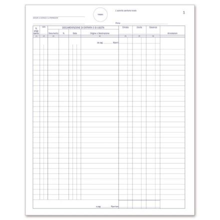 Registro Entrate/Uscite stupefacenti e sostanze psicotrope per farmacie - 200 pagine prenumerate - 31x24,5 cm