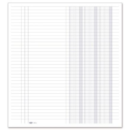 Registro 3 colonne con tracciato su pagina singola - 200 pagine - 31x24,5 cm