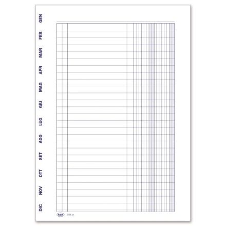 Registro Scadenzario gennaio/dicembre - 4 pagine/mese con spirale - 24x17 cm