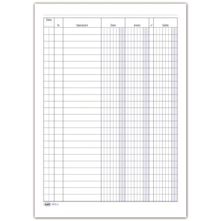 Registro Dare/Avere/Saldo - 200 pagine - 24x17 cm