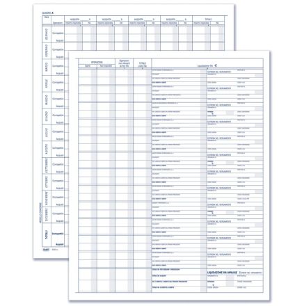 Registro per professionisti - Prospetto riepilogativo contribuenti minori - 8 pagine - 31x24,5 cm