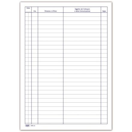 Registro Protocollo telefonate urbane - 94 pagine - 24x17 cm